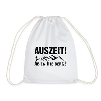 Auszeit, AB in der Berge - - Turnbeutel - Weiß - Vorne