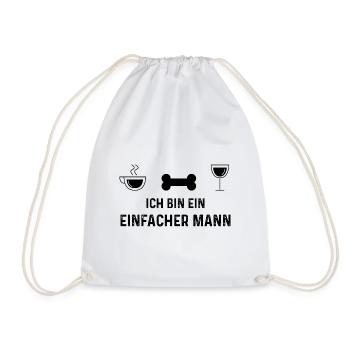 ICH BIN EIN EINFACHER MANN 3 - (2) - Turnbeutel - Weiß - Vorne