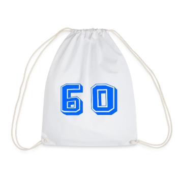 60. 60 ANS. 60e ANNIVERSAIRE. ANNIVERSAIRE 60 ANS. - Sac de sport léger - blanc - Devant