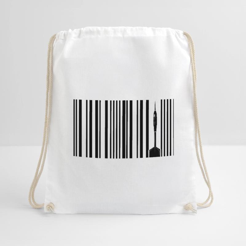 Darts Darts Player Darts "Dart-Barcode-Dartcode" Drawstring Bag