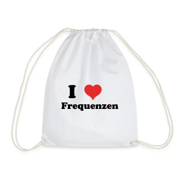 i love Frequenzen - Turnbeutel - Weiß - Vorne