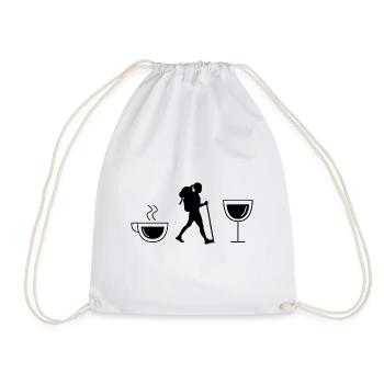 Café Vin et Randonnée - (2) - Sac de sport léger - blanc - Devant