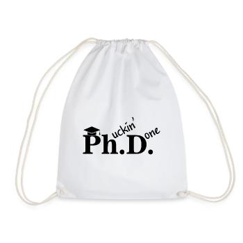 Dissertation de cadeau d'étudiant de cérémonie de remise des diplômes de doctorat - Sac de sport léger - blanc - Devant