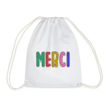 MERCI. MAÎTRESSE. MAÎTRE. MERCI MAÎTRESSE - Sac de sport léger - blanc - Devant