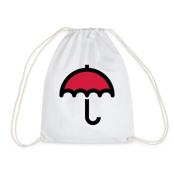 Symbole d'icône parapluie - Sac de sport léger - blanc - Devant