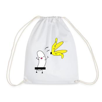 Banana - banana naked - naked banana - striptease - Drawstring Bag - white - Front