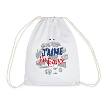 J'aime la France - Sac de sport léger - blanc - Devant