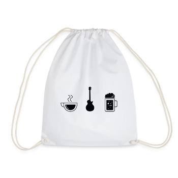 Guitare à bière de café - Gu - Sac de sport léger - blanc - Devant