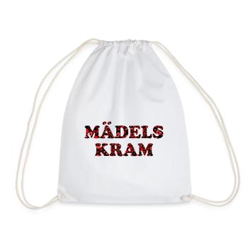 MÄDELS Kram - für Alles was die Frau so braucht - Turnbeutel - Weiß - Vorne