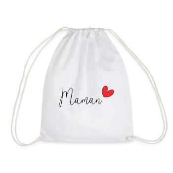 MAMAN. FÊTE DES MÈRES. BONNE FÊTE MAMAN. JE T'AIME - Sac de sport léger - blanc - Devant