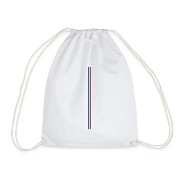 France Style Stripes - Drawstring Bag - white - Front