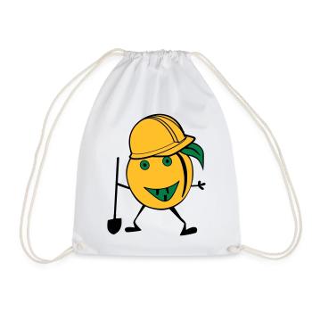 travailleur de la construction d'orange - Sac de sport léger - blanc - Devant