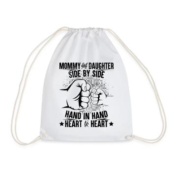 Mommy and daughter heart to heart - Turnbeutel - Weiß - Vorne