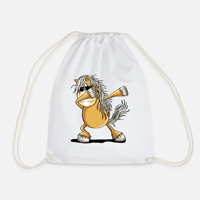 Cooles Dab Dance Pferd Dabbing Pony Comic - Turnbeutel - Weiß