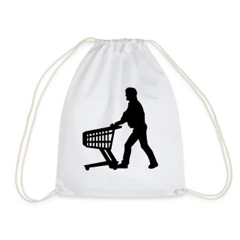 Panier Shopping Panier Homme Supermarché - Sac de sport léger - blanc - Devant