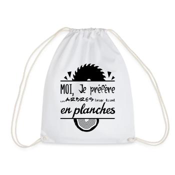 Les arbres c'est mieux en planches ! - Sac de sport léger - blanc - Devant