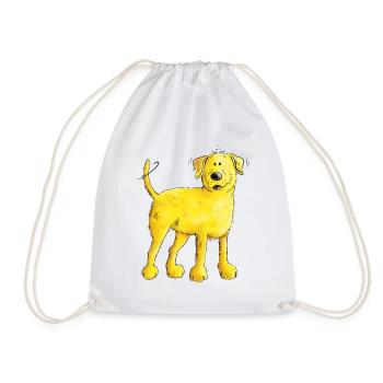 Glücklicher Blonder Labrador Retriever Hund - Turnbeutel - Weiß - Vorne