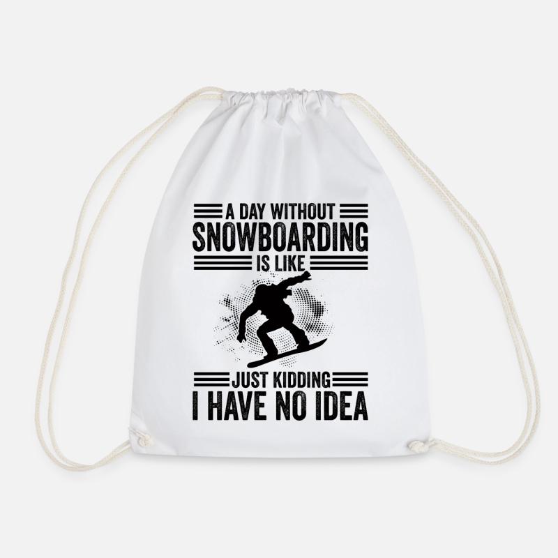 Snowboarder Snowboarding Geschenk - Turnbeutel - Weiß