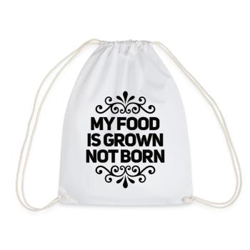 Ma nourriture est cultivée pas née - Sac de sport léger - blanc - Devant