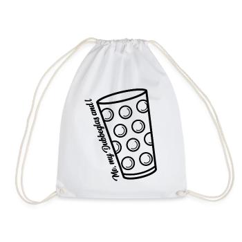 me my dubbeglas and i Geschenk PfalzEr Wein - Drawstring Bag - white - Front
