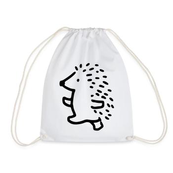 Hedgehog - Drawstring Bag - white - Front