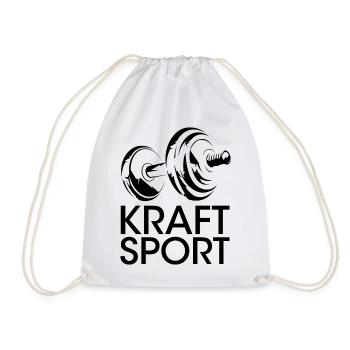 fitness kraftsport Training Hanteln Symbol gym - Turnbeutel - Weiß - Vorne