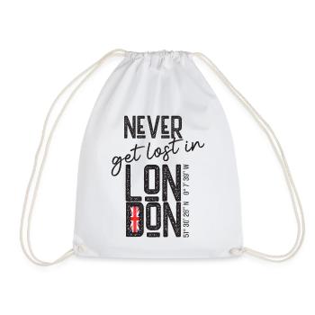 Never get lost in London - Drawstring Bag - white - Front