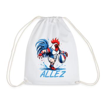 RUGBY FRANCE, sport aux couleurs bleu blanc rouge - Sac de sport léger - blanc - Devant