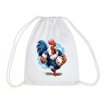 Rugby France Coq Ballon De Rugby Joueur Fan De Sport - Sac de sport léger - blanc - Devant