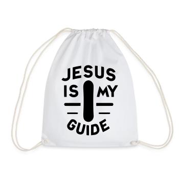 Jesus ist mein Führer - Snowboard - Turnbeutel - Weiß - Vorne