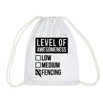 Fencing - Drawstring Bag - white - Front