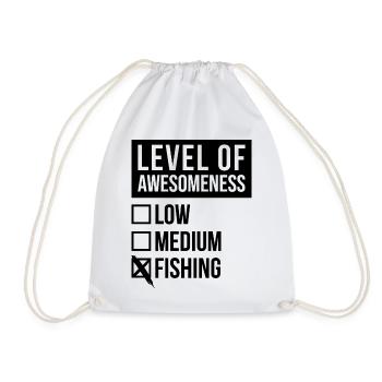 Fishing - Drawstring Bag - white - Front