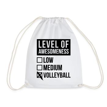 Volleyball Volleyball Volleyball - Drawstring Bag - white - Front