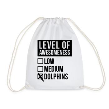 Dolphin - Drawstring Bag - white - Front