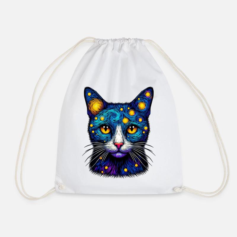 Katze - Turnbeutel - Weiß