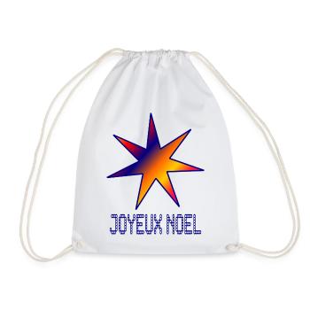 CHRISTMAS. MERRY CHRISTMAS. MERRY CHRISTMAS. FIR. NATURE. - Drawstring Bag - white - Front