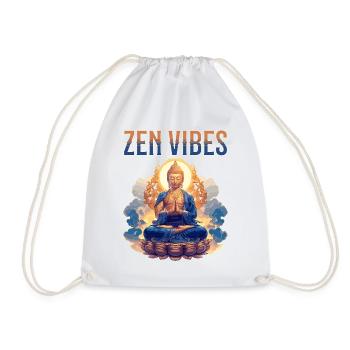 Buddha Buddhismus Religion Spirituell Meditation - Turnbeutel - Weiß - Vorne