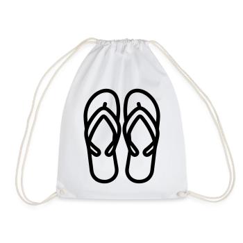 tongue - Drawstring Bag - white - Front