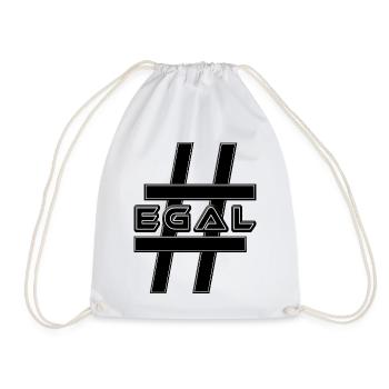 Hashtag EGAL Job Lovesickness Indifferent - Drawstring Bag - white - Front