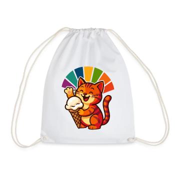 Chat arc-en-ciel Sundae Joy - Sac de sport léger - blanc - Devant