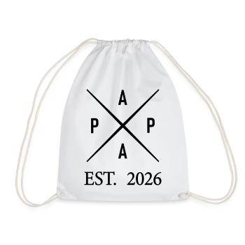 Papa Est. 2026 - Turnbeutel - Weiß - Vorne