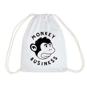 Monkey Business – Monkey Strong Graffiti Jungle - Drawstring Bag - white - Front