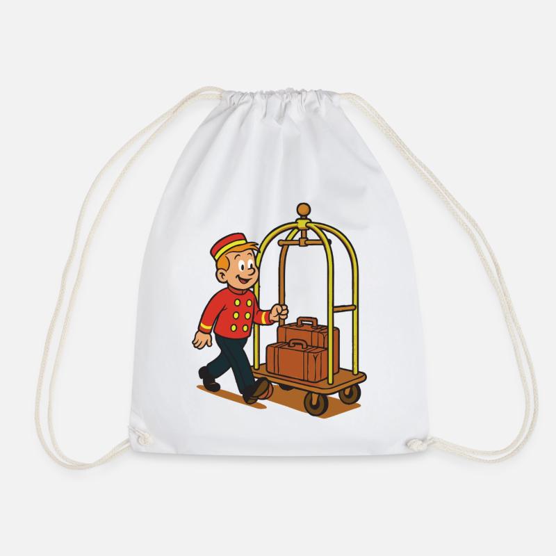 Piccolo Franky's hotel cart - Drawstring Bag - white