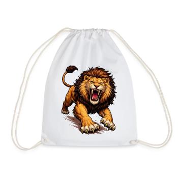 Une bande dessinée Fierce Lion - Sac de sport léger - blanc - Devant