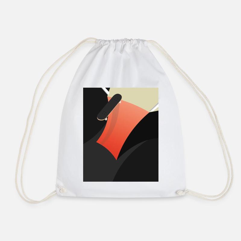 Abstrait Skateboard Rouge - Sac de sport léger - blanc