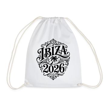 Ibiza 2026 Palm Tree - Drawstring Bag - white - Front