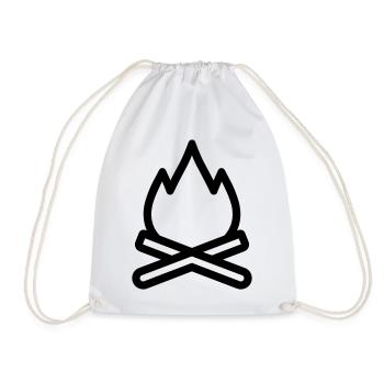 Campfire - Drawstring Bag - white - Front