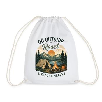 Sortez pour réinitialiser l’illustration de la nature - Sac de sport léger - blanc - Devant