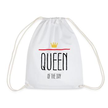Queen Of The Day Krone Geburtstag Geschenk Lustig - Turnbeutel - Weiß - Vorne