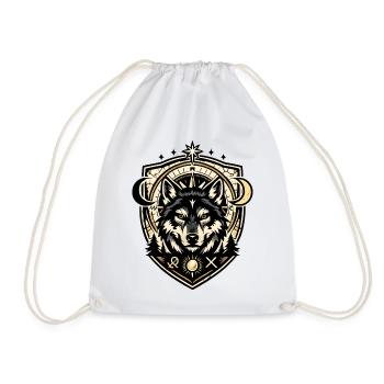 Wolf Crest Geometric Shield - Turnbeutel - Weiß - Vorne